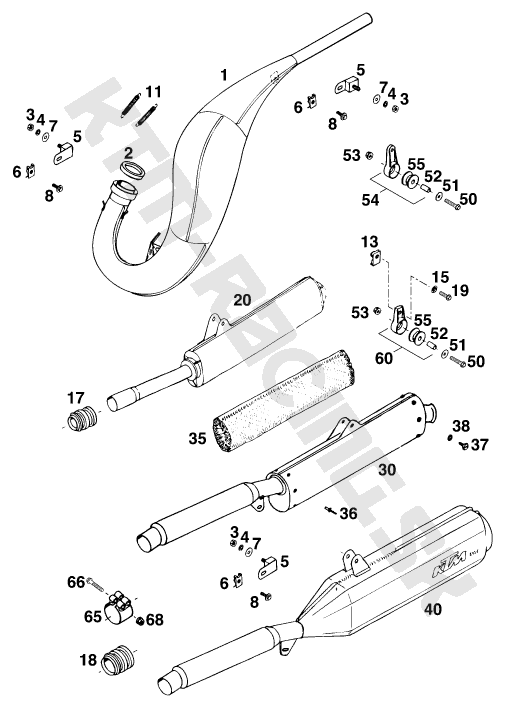 EXHAUST SYSTEM 125 ´94
