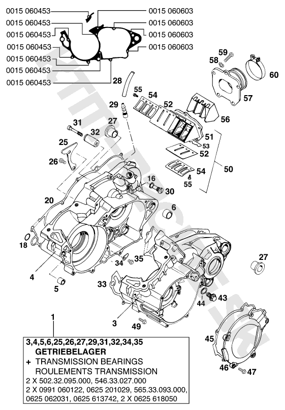 ENGINE CASE 250/300 `95