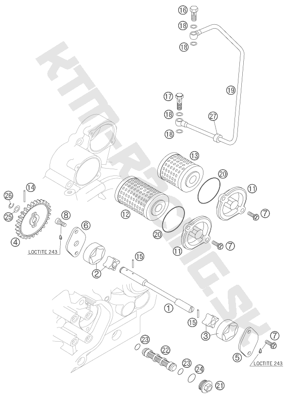Lubrication System 250-525 Racing